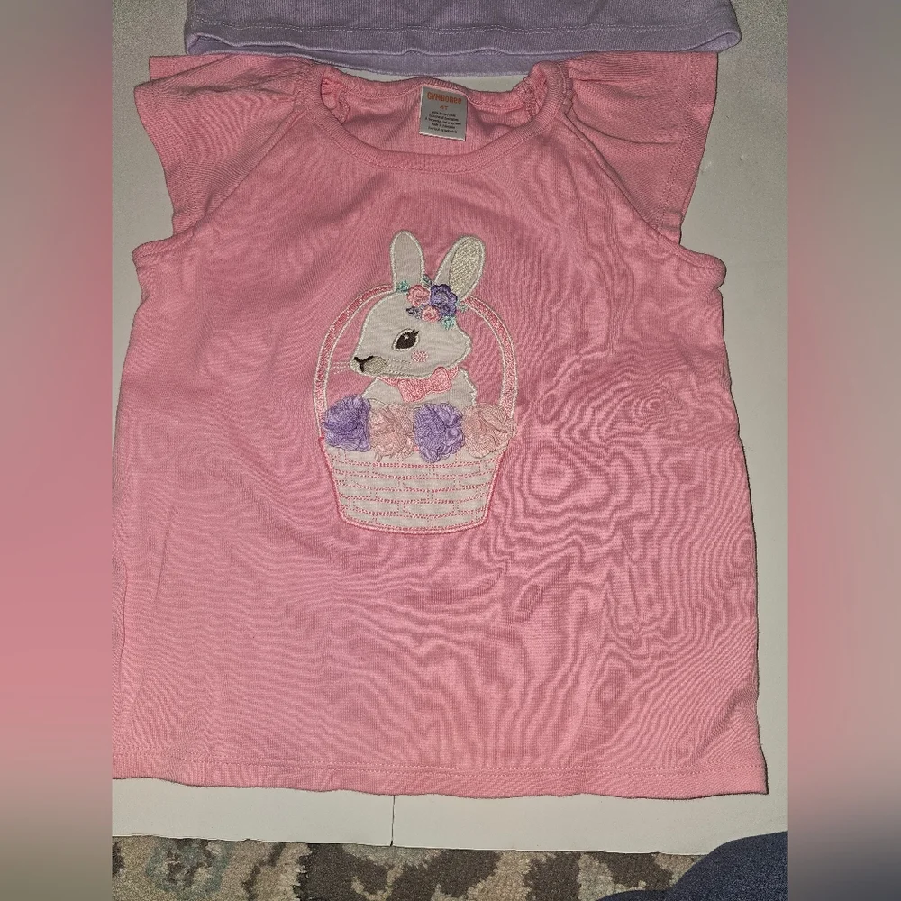2 GYMBOREE Bunny Shirt — 4T Pink Purple